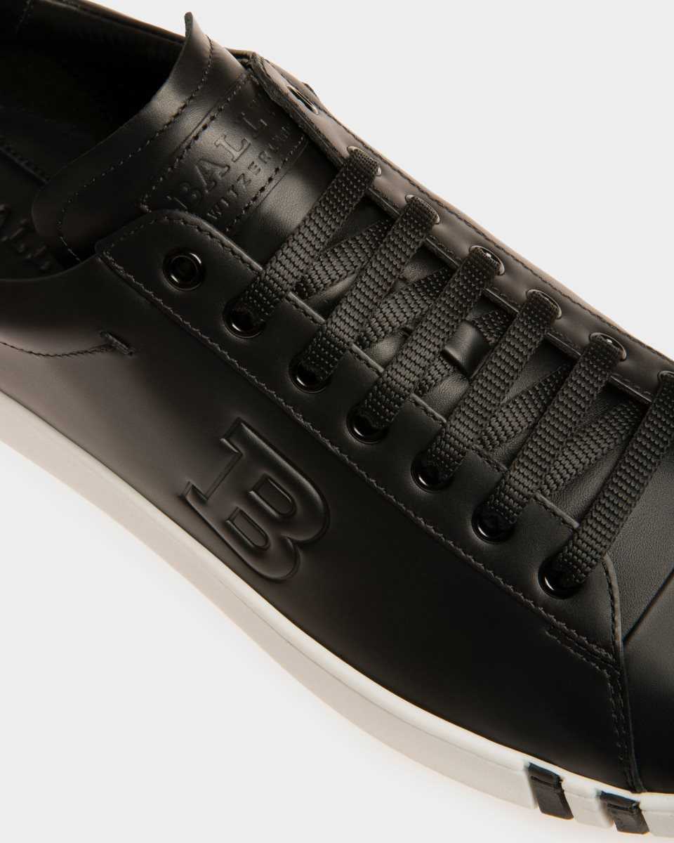 Bally Asher Leather Sneakers Black | TFPOI3510