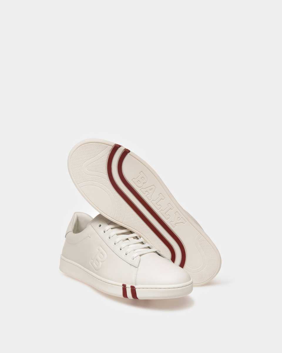 Bally Asher Leather Sneakers White | HCAMW0316