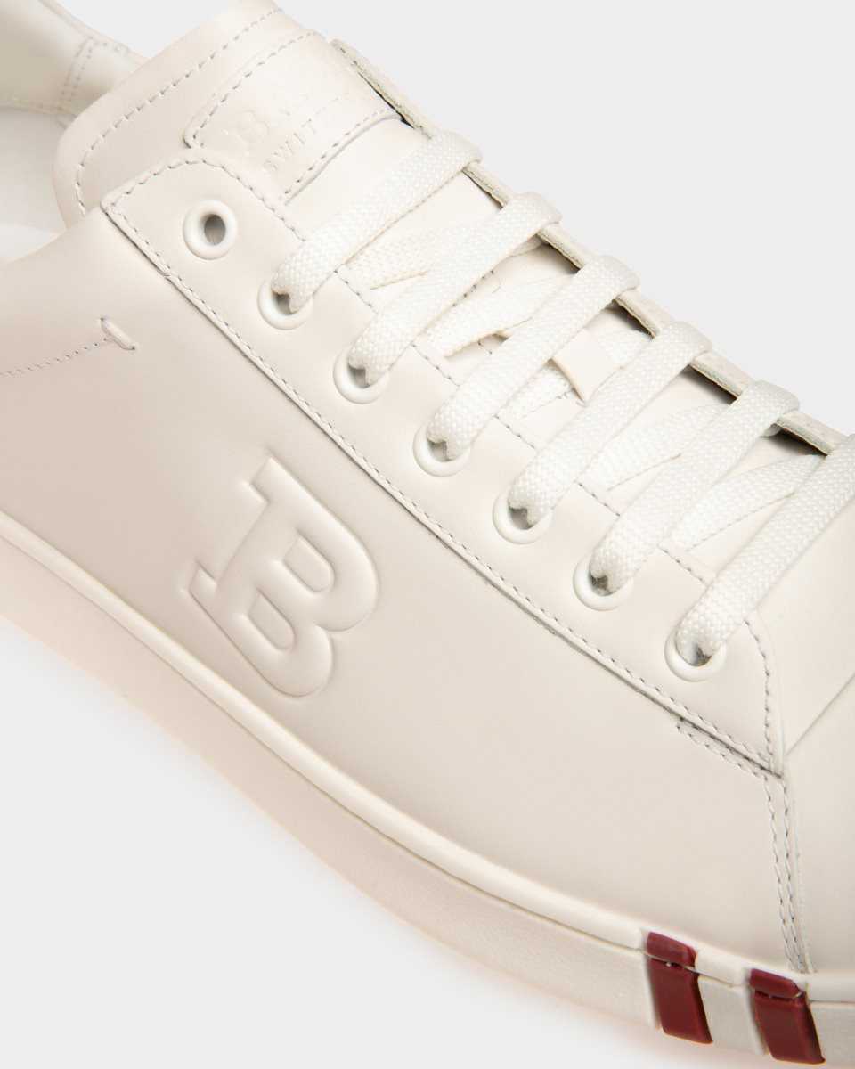 Bally Asher Leather Sneakers White | HCAMW0316