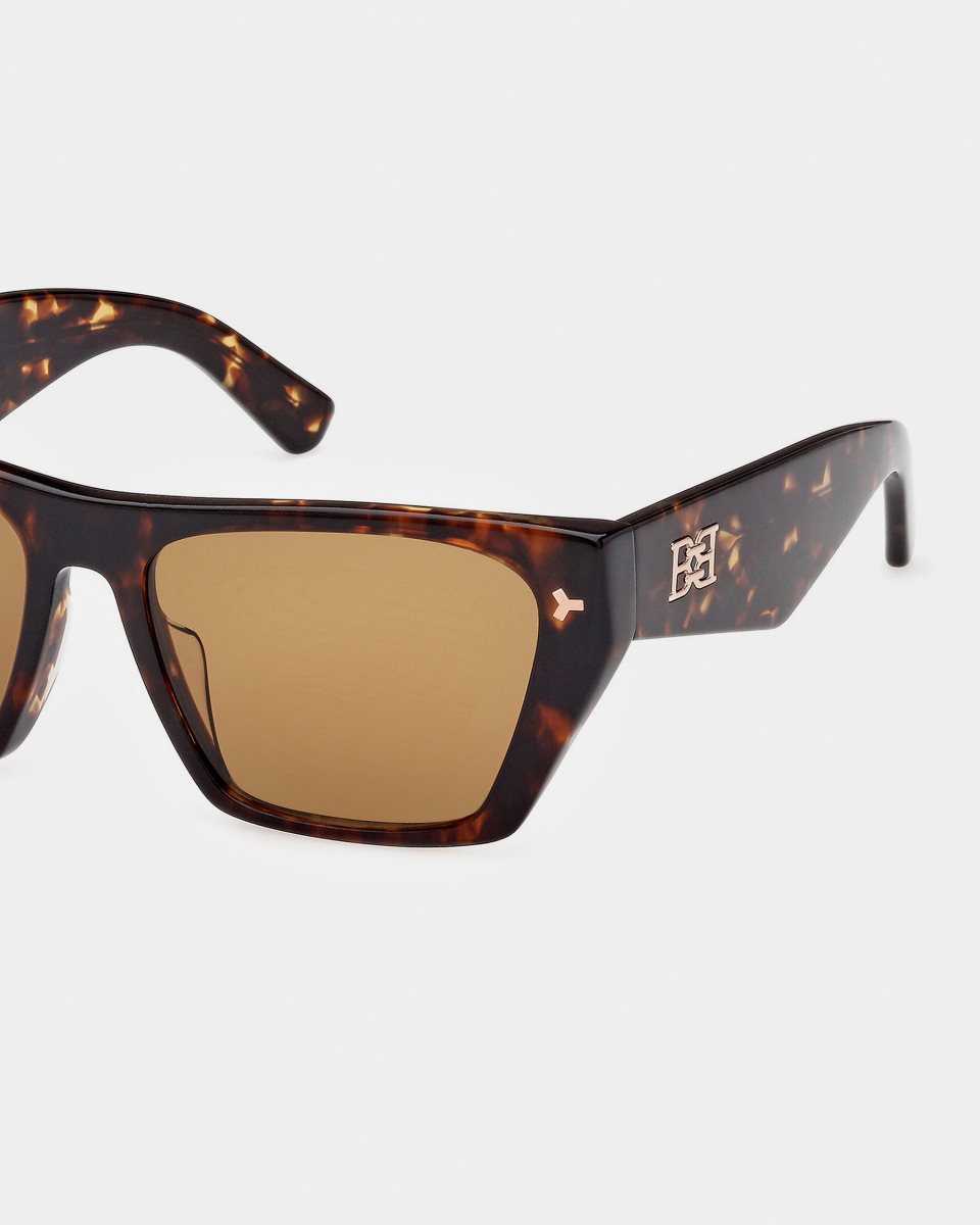 Bally Ashley Geometric Full Rim Sunglasses Brown | HECYK5748