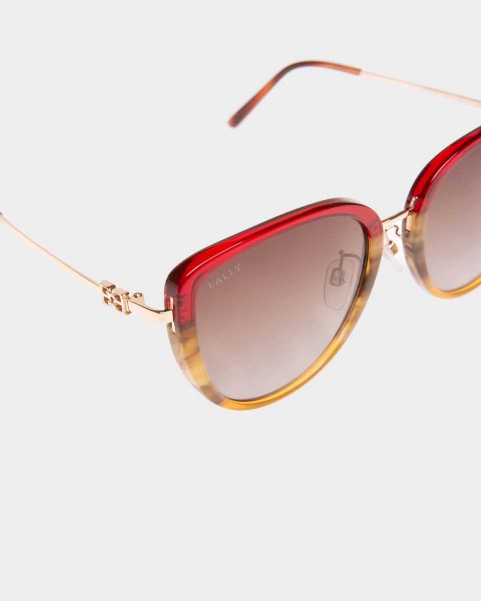 Bally Aura Acetate & Metal Sunglasses RED | LDQTJ6430