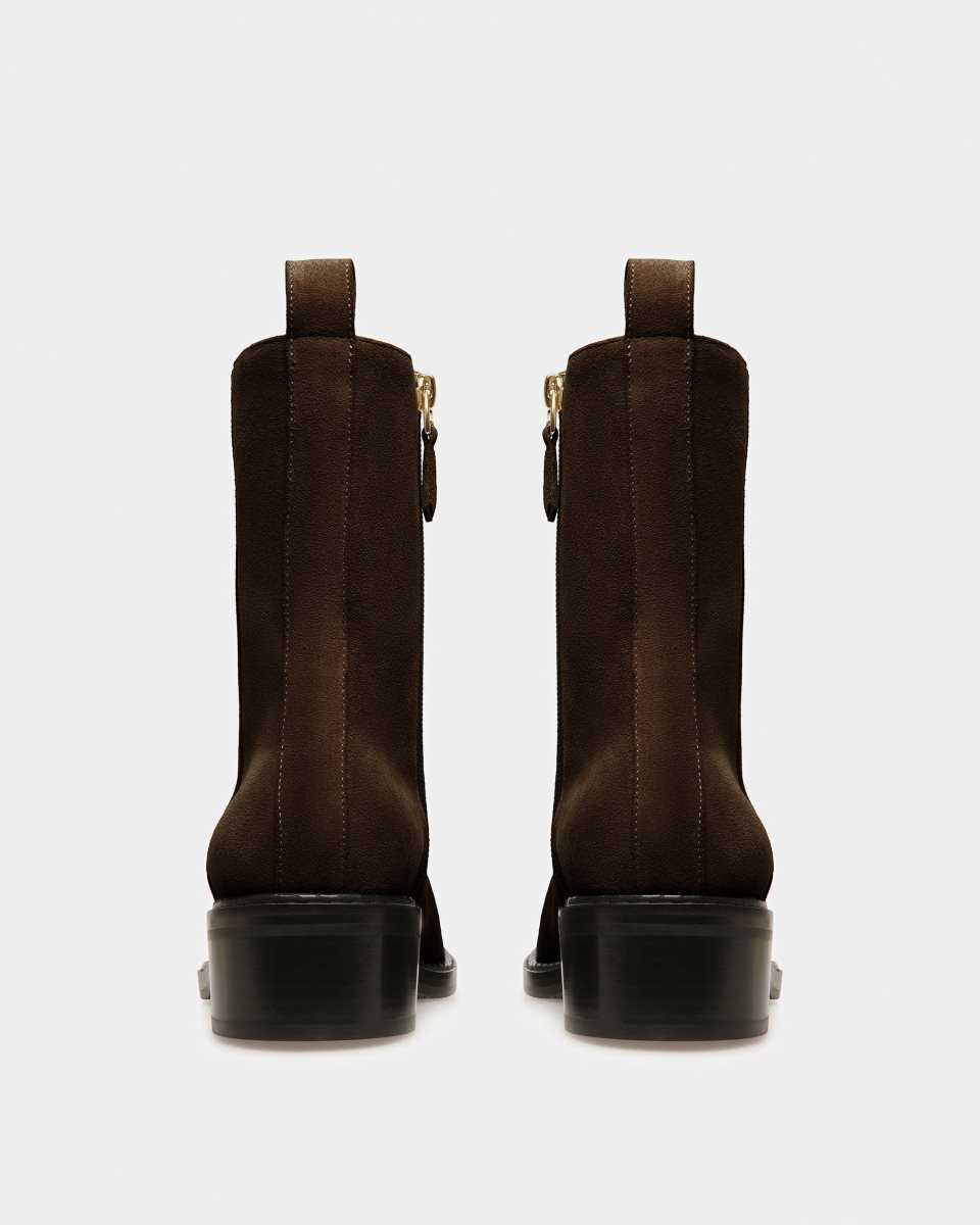 Bally Austine Leather Boots Brown | KUCTY2580