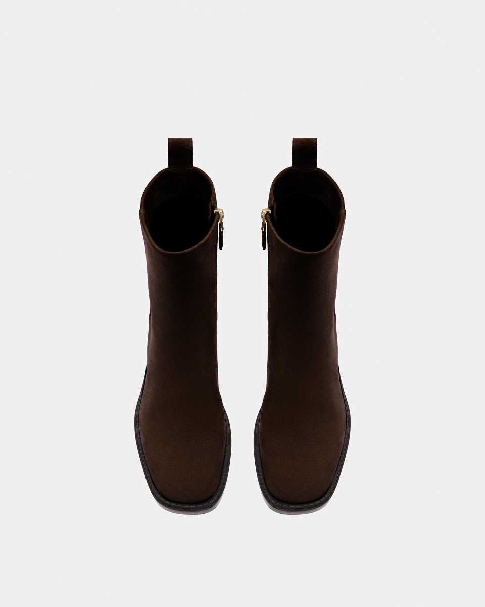 Bally Austine Leather Boots Brown | KUCTY2580