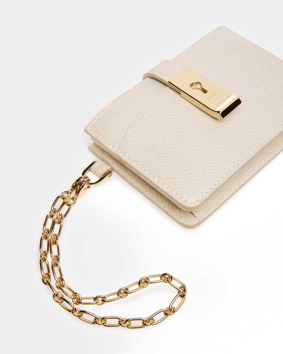 Bally Ava Leather Card Holder Beige | QKDBJ8573