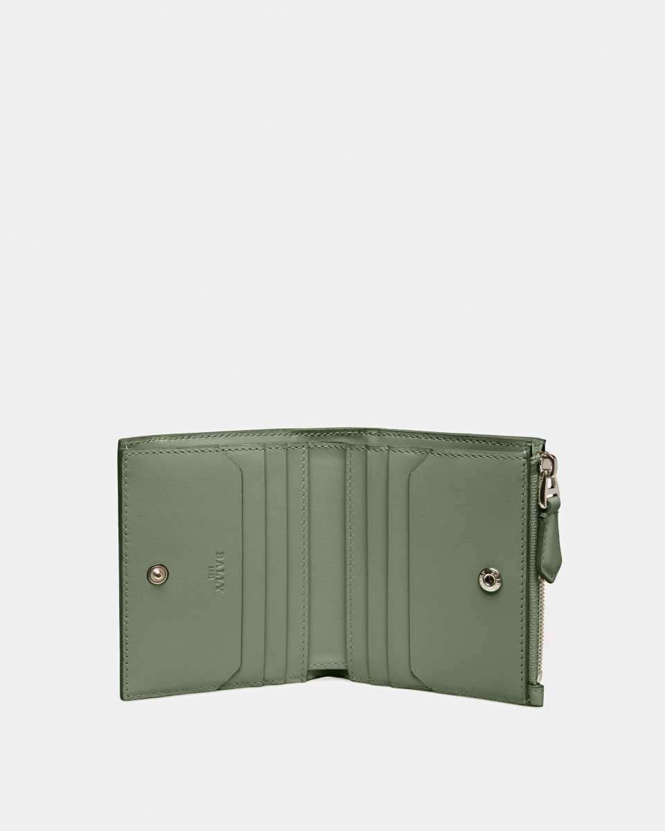 Bally Axeel Leather Wallet Green | NHIZP8304