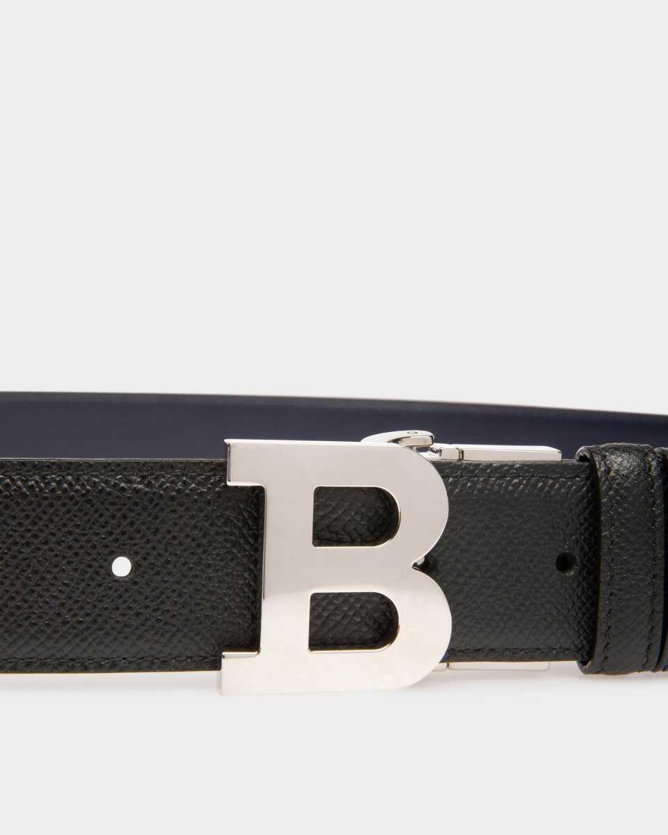 Bally B Buckle Leather 35mm Belt Black | DLFXY3621