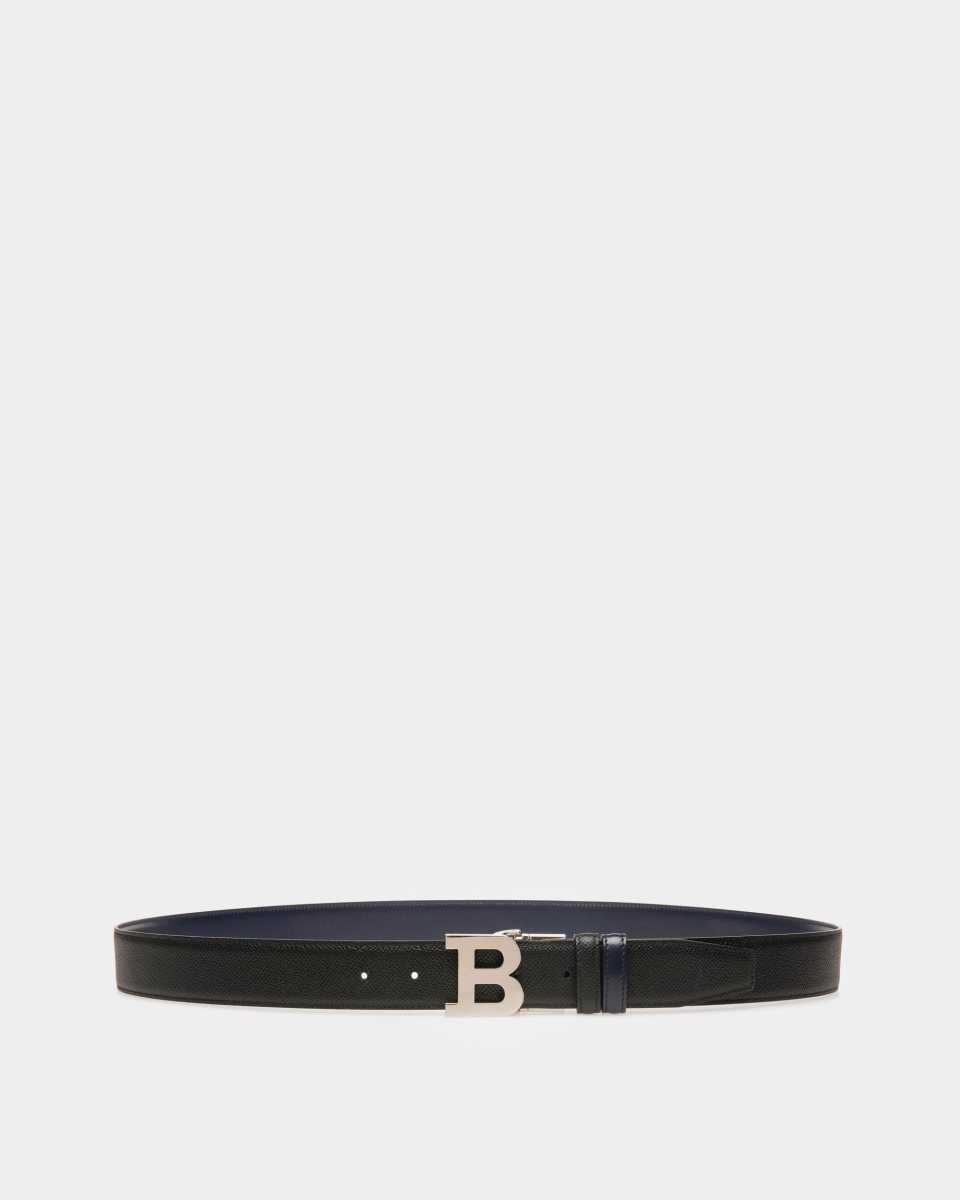 Bally B Buckle Leather 35mm Belt Black | DLFXY3621