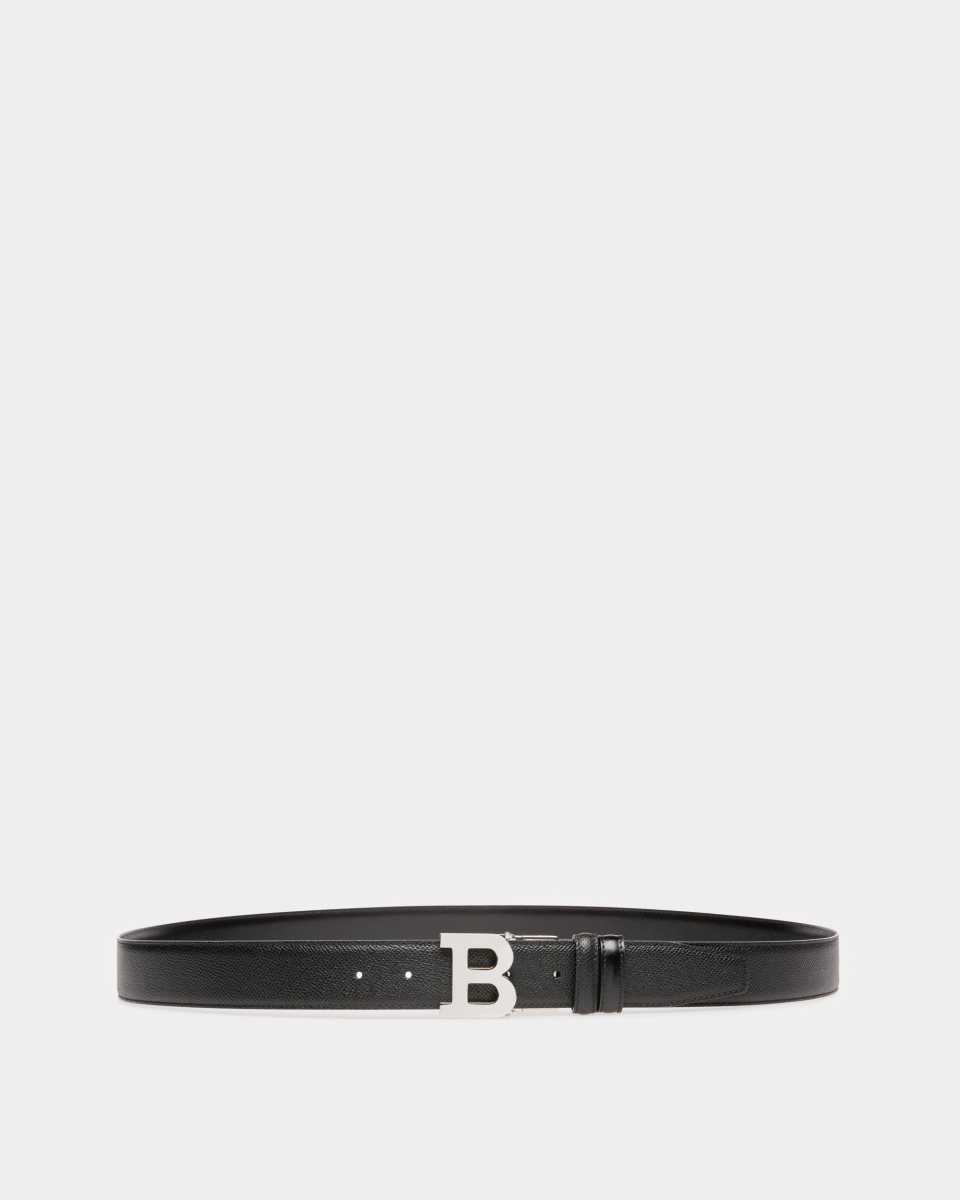 Bally B Buckle Leather 35mm Belt Black | HDEJS9654