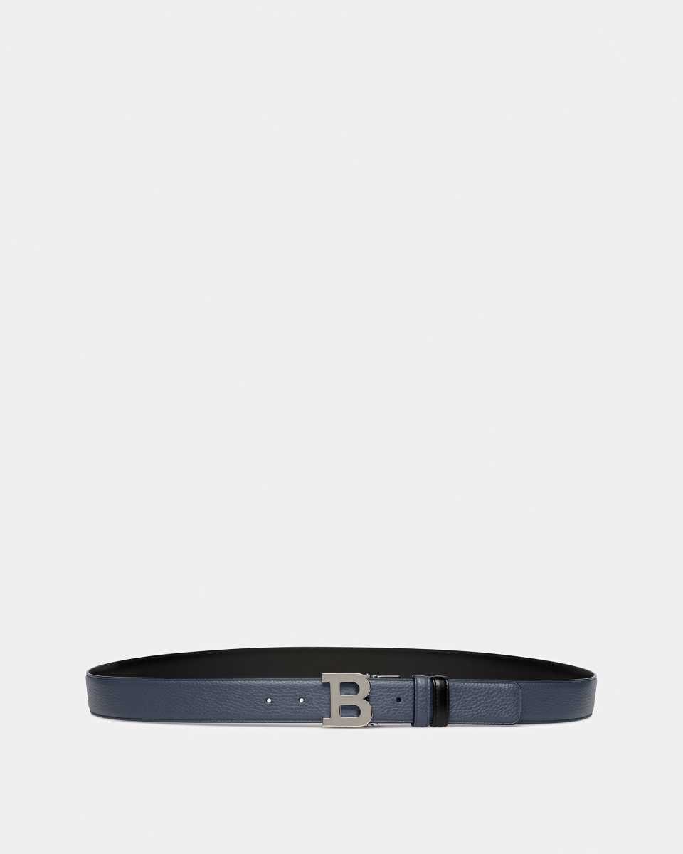 Bally B Buckle Leather Belt Black | OZIMU3401