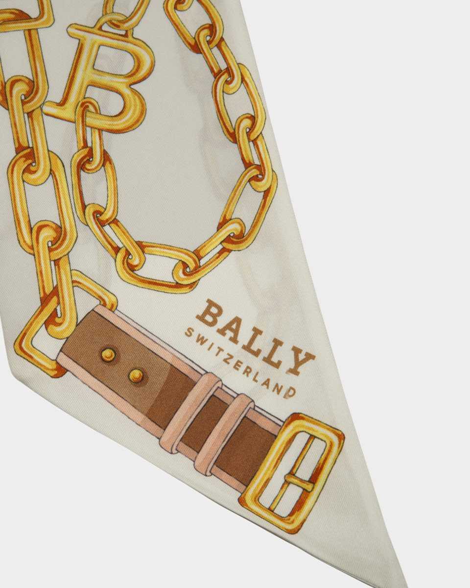 Bally B-Chain Bandeau Silk Scarf Brown | XMGDK4028