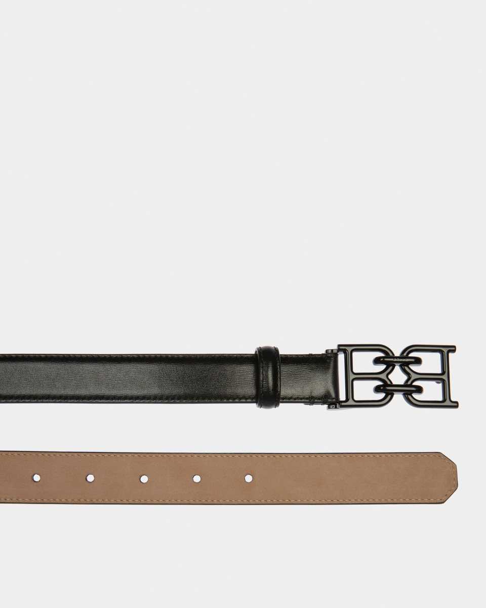 Bally B-Chain Belt Leather Belt Black | AUCWK5864