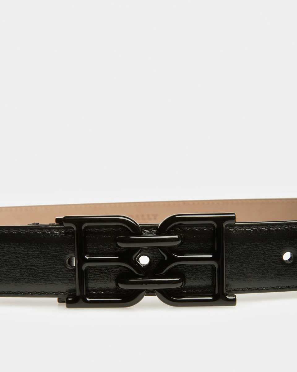 Bally B-Chain Belt Leather Belt Black | AUCWK5864