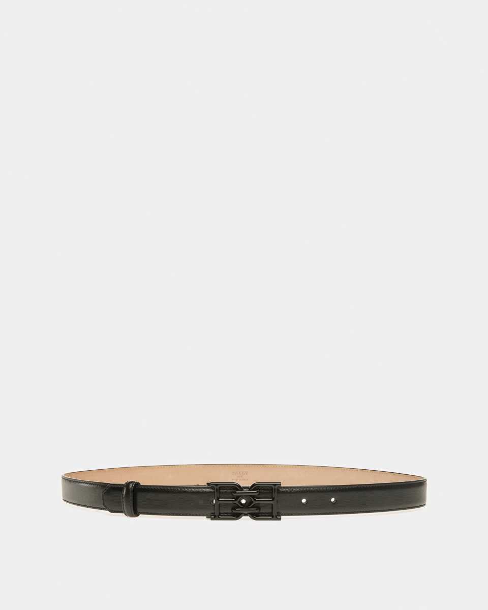 Bally B-Chain Belt Leather Belt Black | AUCWK5864