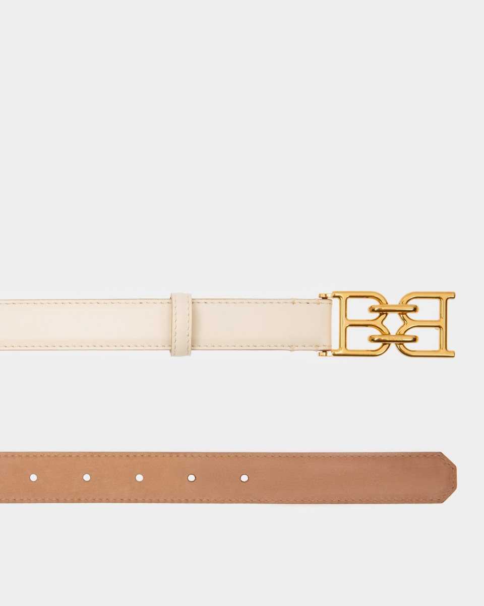 Bally B-Chain Leather 25mm Belt White | VJCMX9172