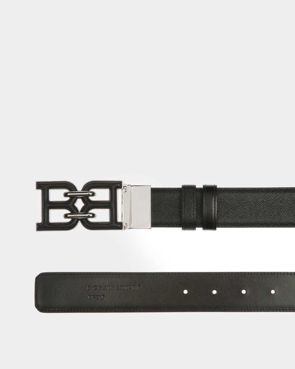 Bally B-Chain Leather 35mm Belt Black | WYTGU9140