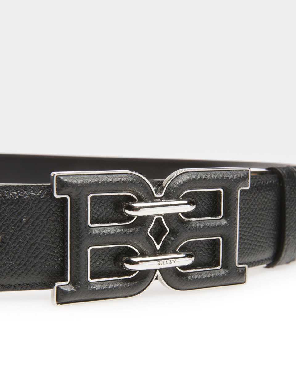 Bally B-Chain Leather 35mm Belt Black | WYTGU9140