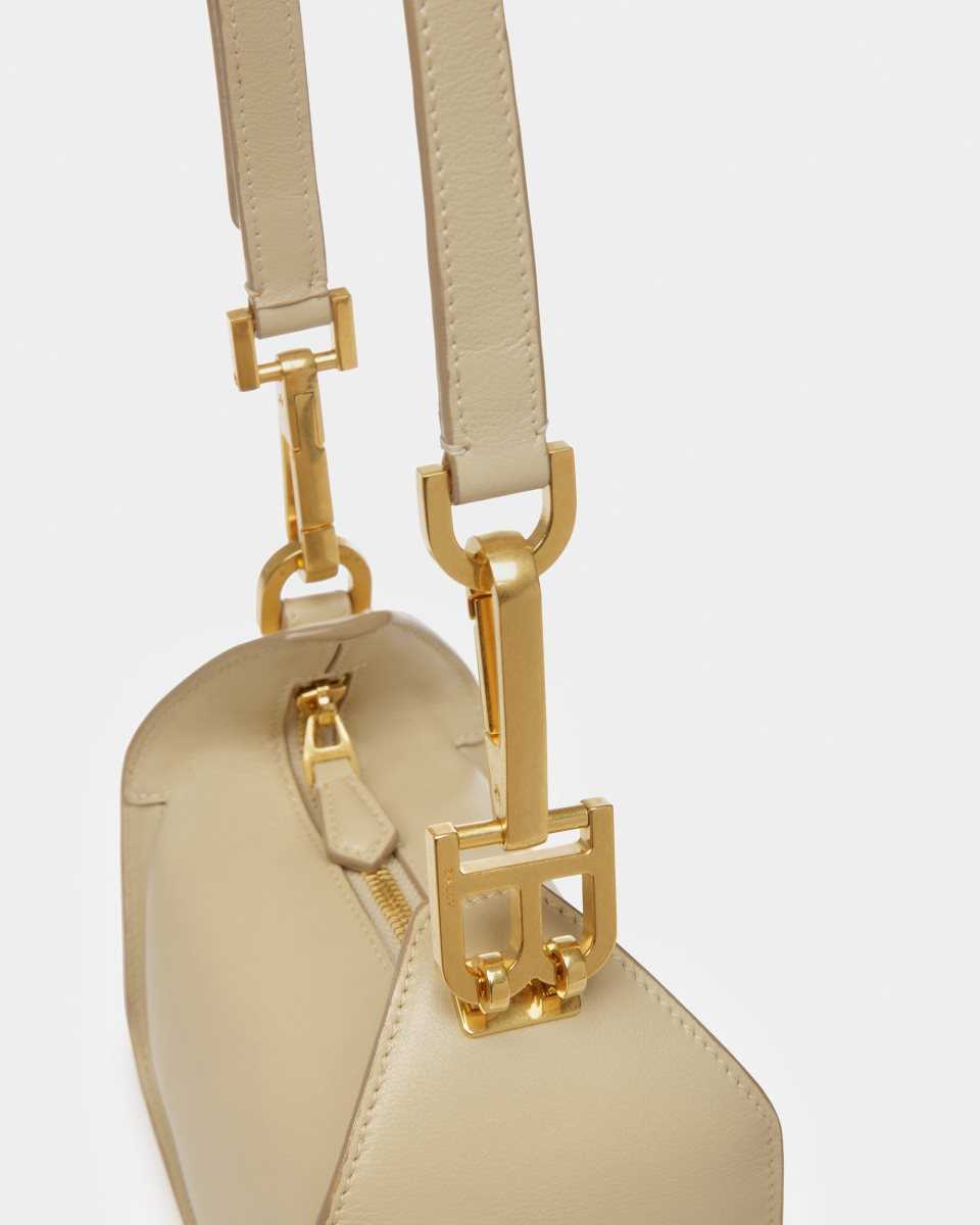 Bally B-Hook Xs Leather Minibag Beige | IUFHT4917