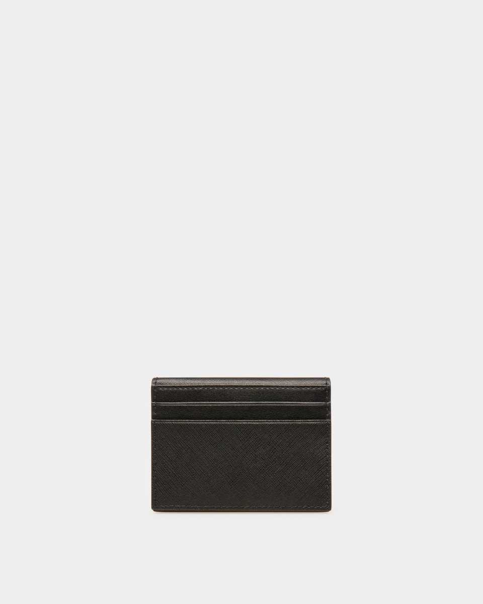 Bally Balder Recycled Leather Card Holder Black | UIRGJ0914