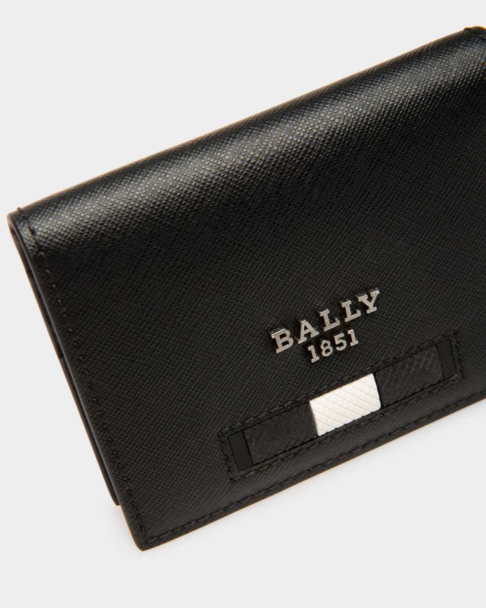 Bally Balder Recycled Leather Card Holder Black | UIRGJ0914