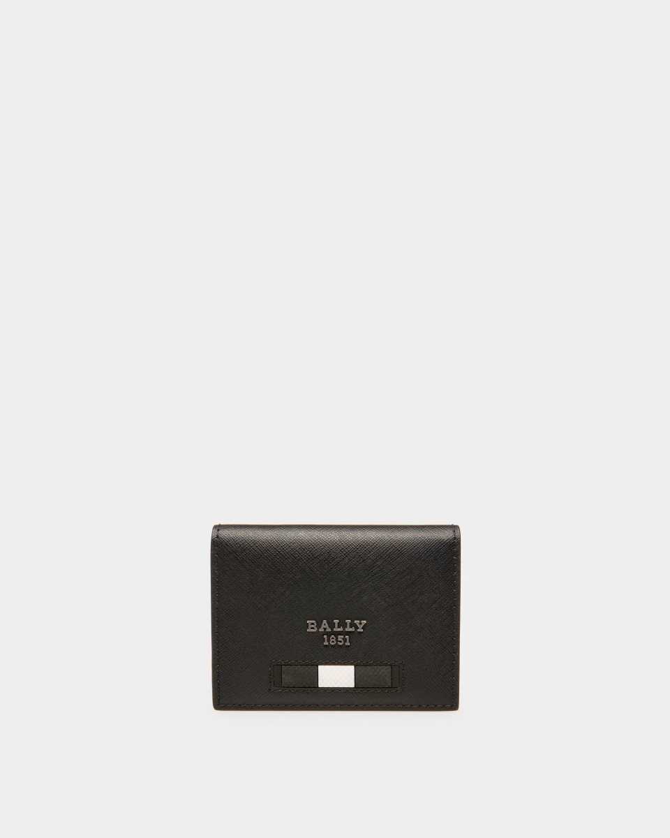 Bally Balder Recycled Leather Card Holder Black | UIRGJ0914