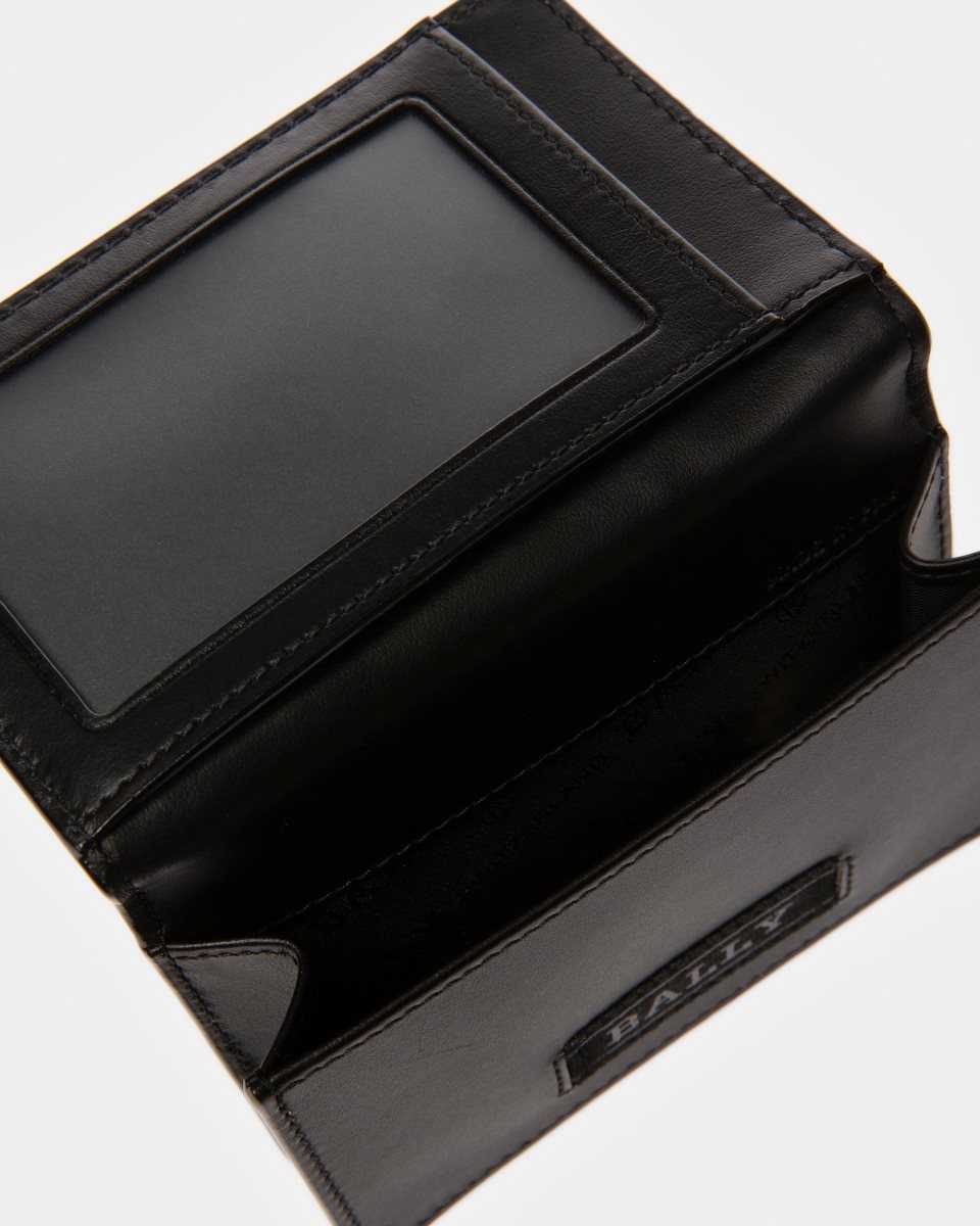 Bally Balee Leather Business Card Holder Black | RDGVW1087