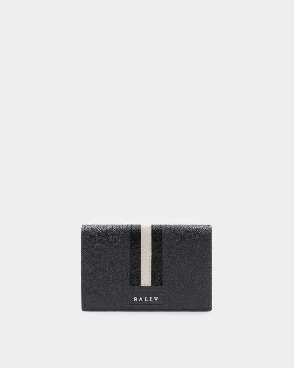 Bally Balee Leather Business Card Holder Black | RDGVW1087