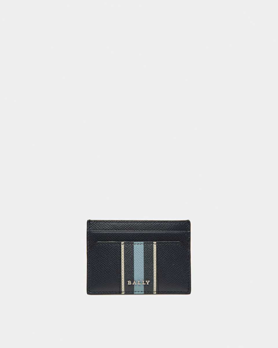 Bally Balee Leather Business Card Holder Blue | VMGPA7642