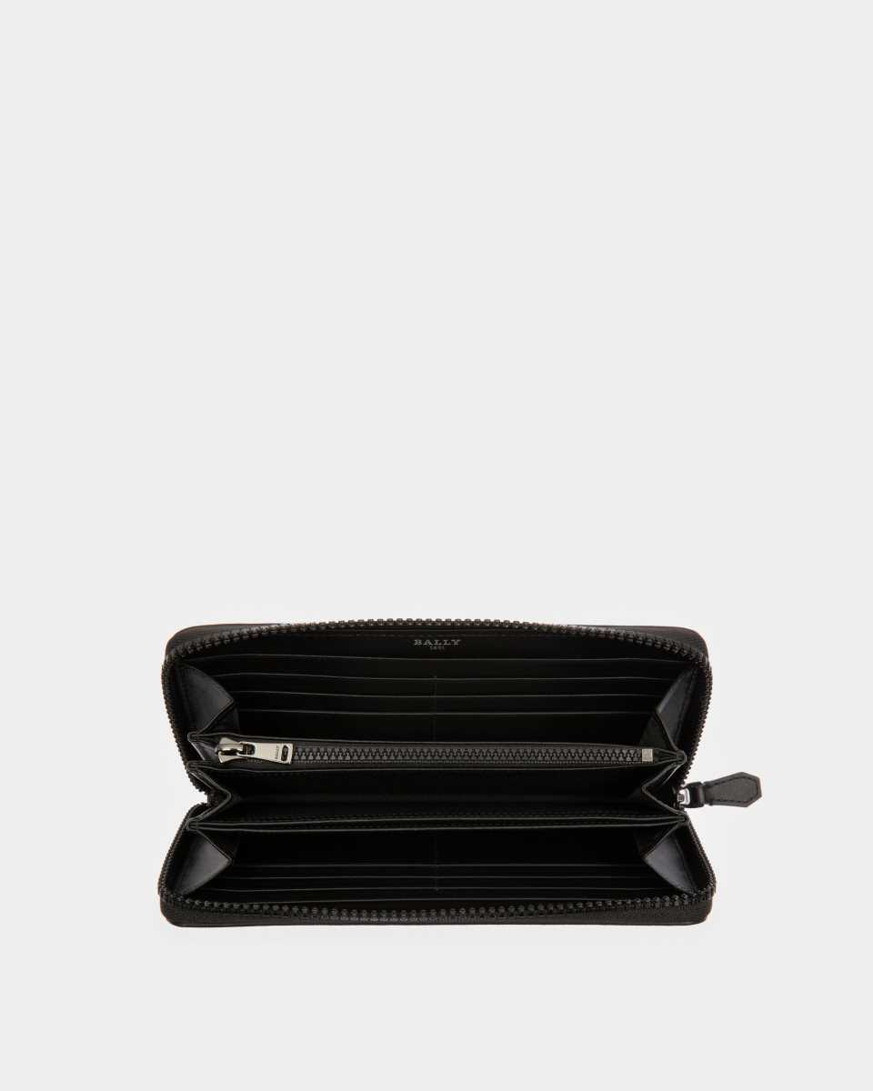 Bally Balen Recycled Leather Travel Wallet Black | JPAQK9465