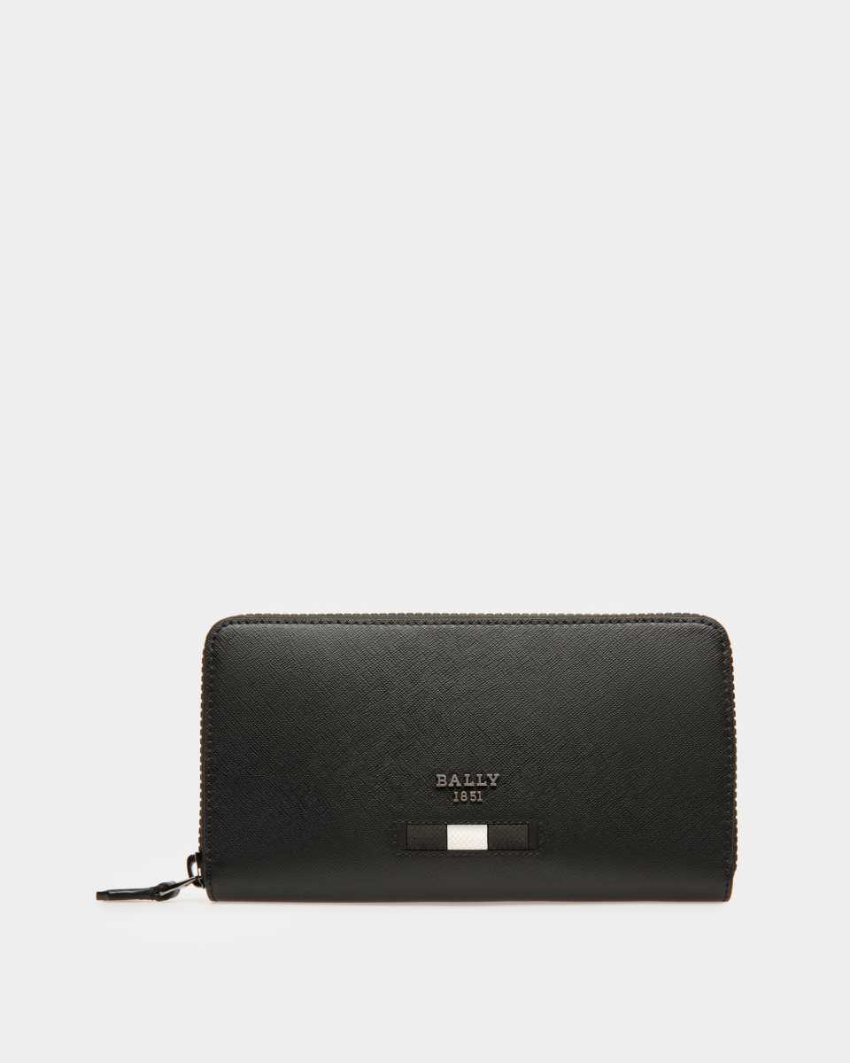 Bally Balen Recycled Leather Travel Wallet Black | JPAQK9465