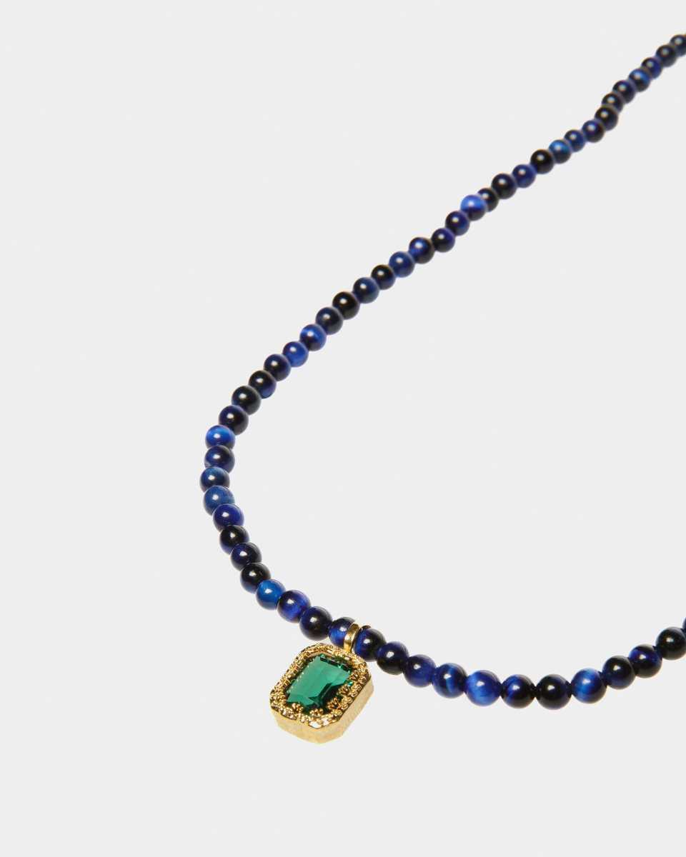 Bally Beaded Chain Necklace Black | YLJTR6291