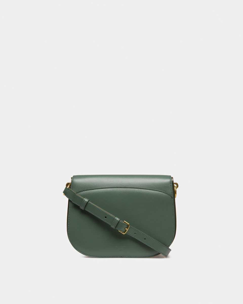 Bally Beckie Leather Cross-Body Bag Green | IORFW7483