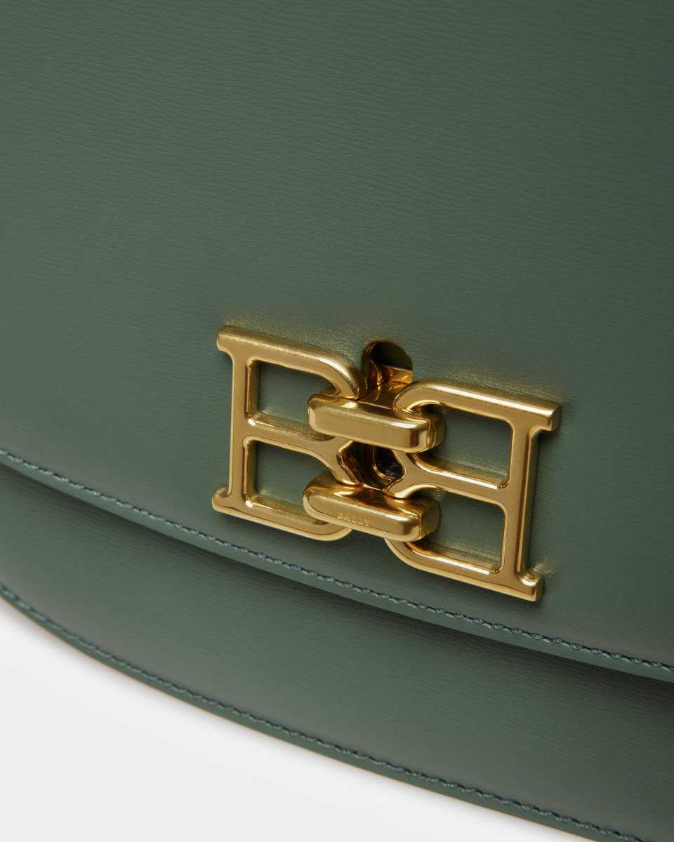 Bally Beckie Leather Cross-Body Bag Green | IORFW7483