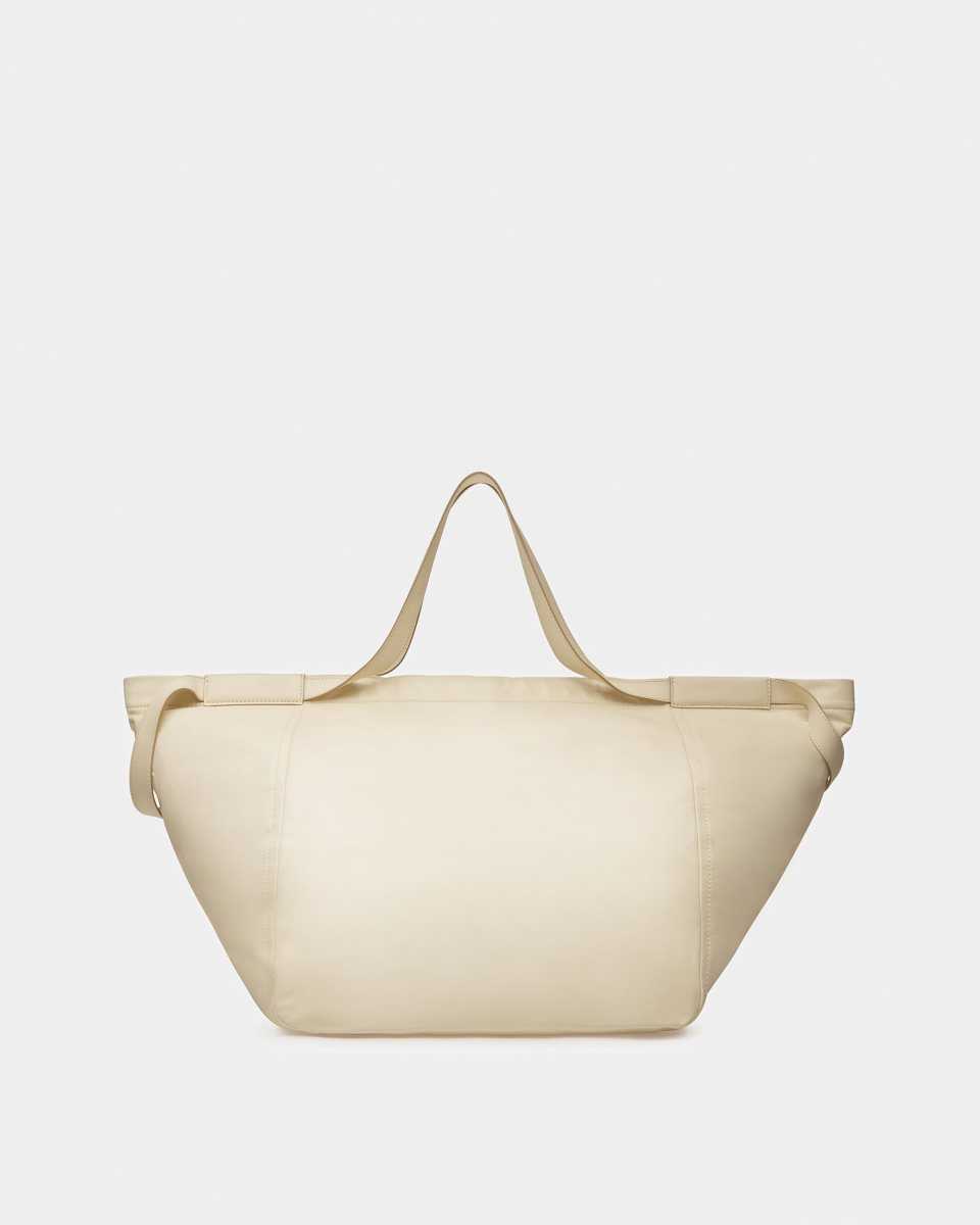 Bally Billboard Leather Tote Beige | BRVOG8172