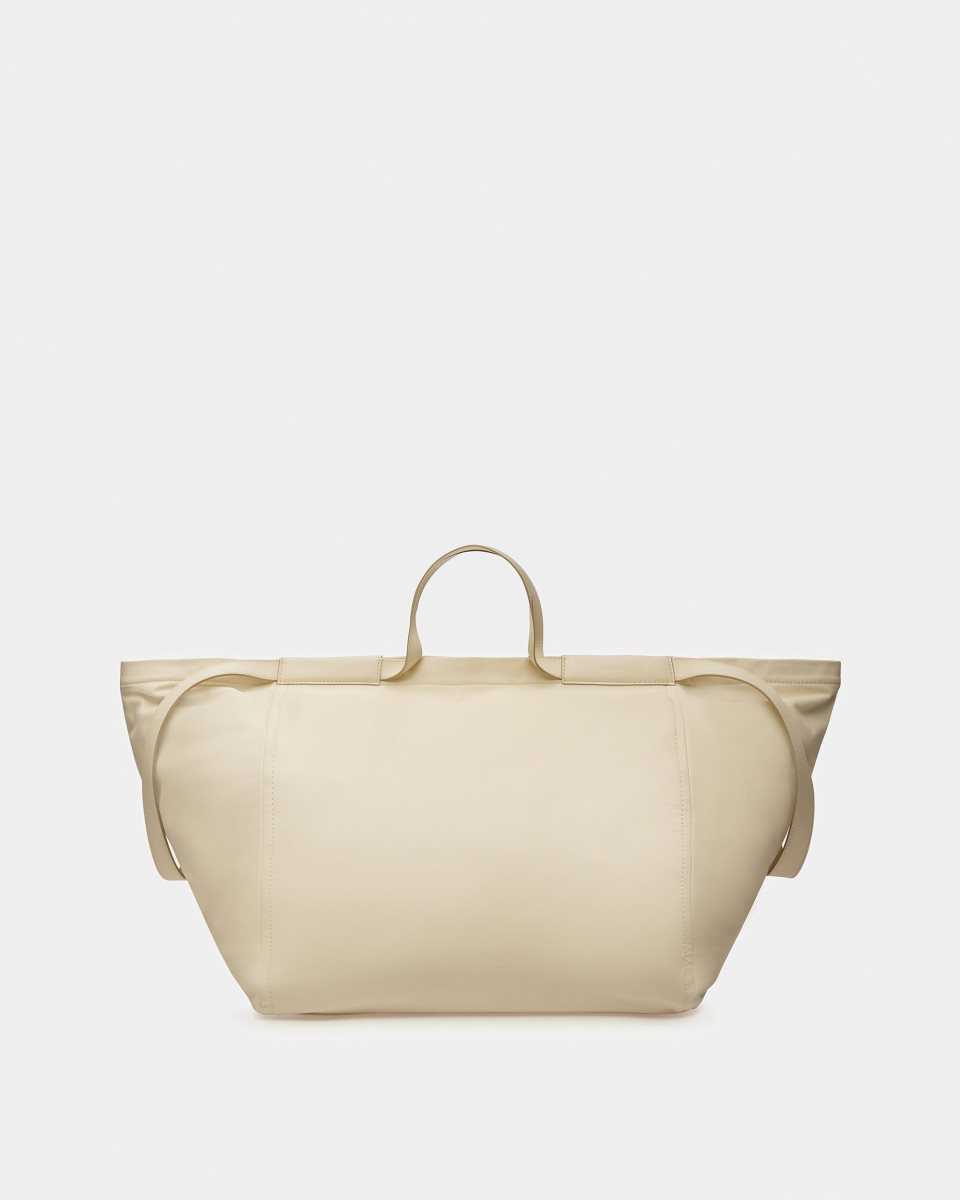 Bally Billboard Leather Tote Beige | BRVOG8172