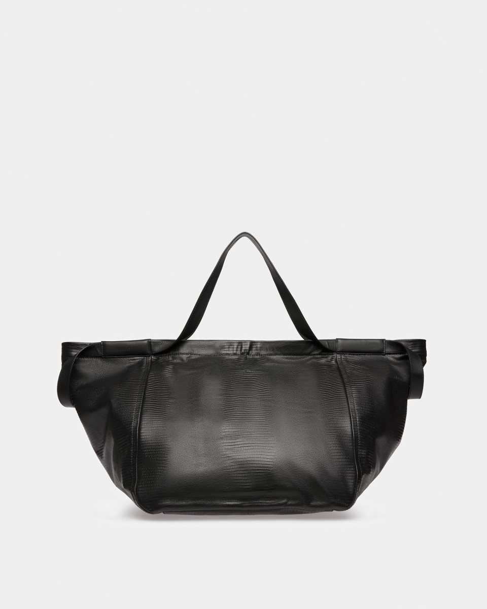 Bally Billboard Leather Tote Black | WYKTX2769