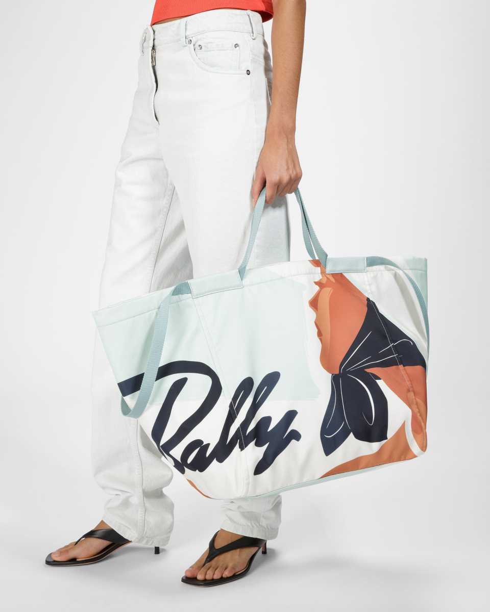 Bally Billboard Nylon Tote Blue | TLENQ0341