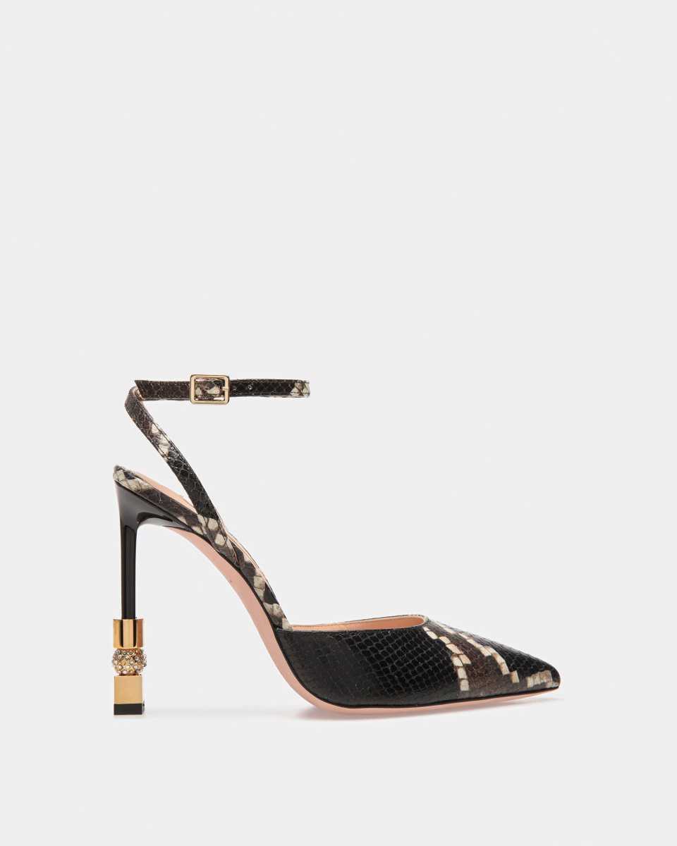 Bally Block Ankle Strap Pump Black | CRIKF6702