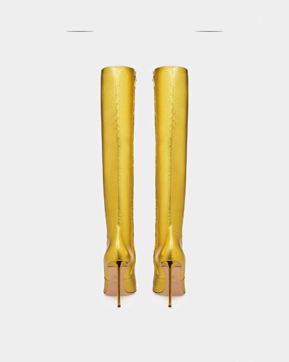 Bally Block Boot Gold | JBZAE5604