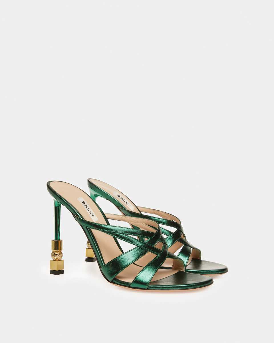 Bally Block Slide Sandal Green | CZMJH7814