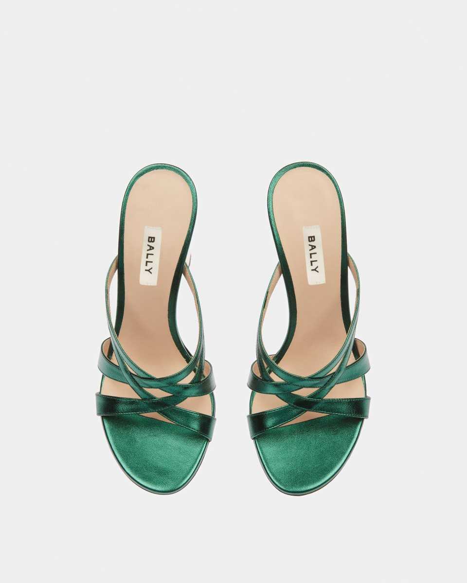 Bally Block Slide Sandal Green | CZMJH7814