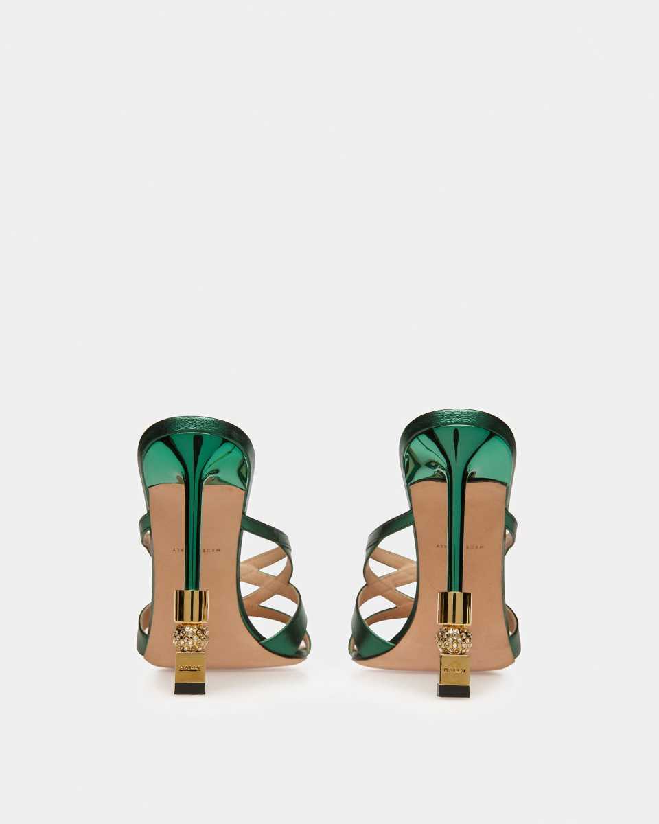 Bally Block Slide Sandal Green | CZMJH7814