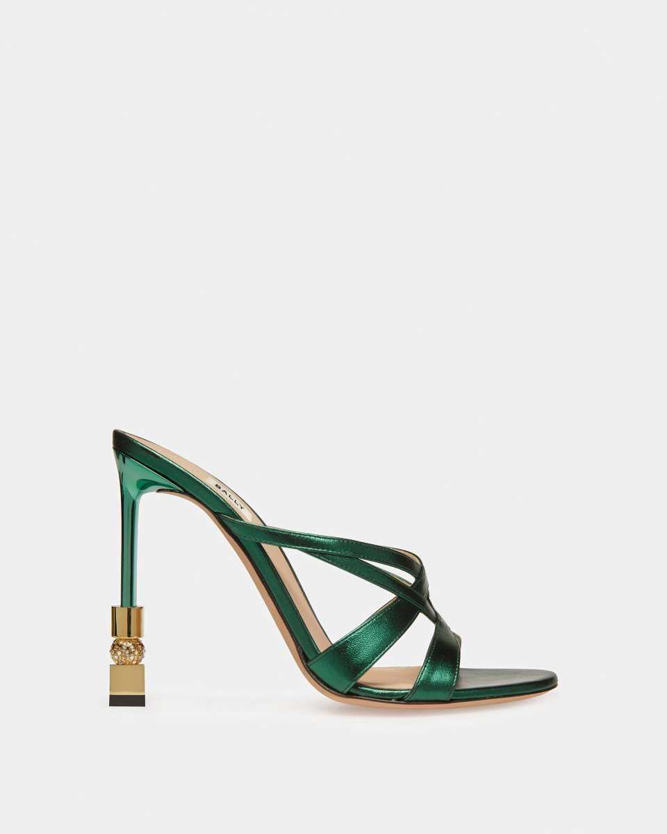 Bally Block Slide Sandal Green | CZMJH7814