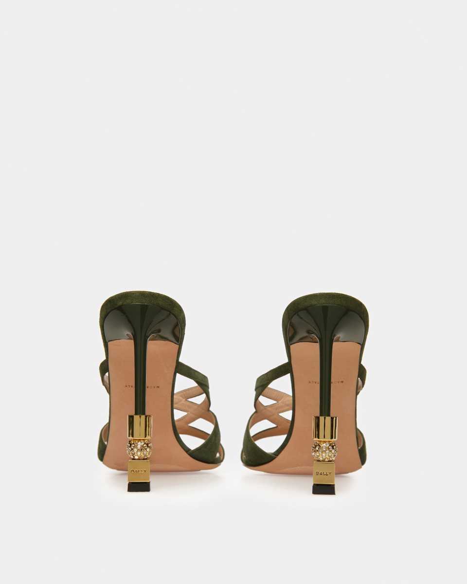 Bally Block Slide Sandal Green | YKHRB9753