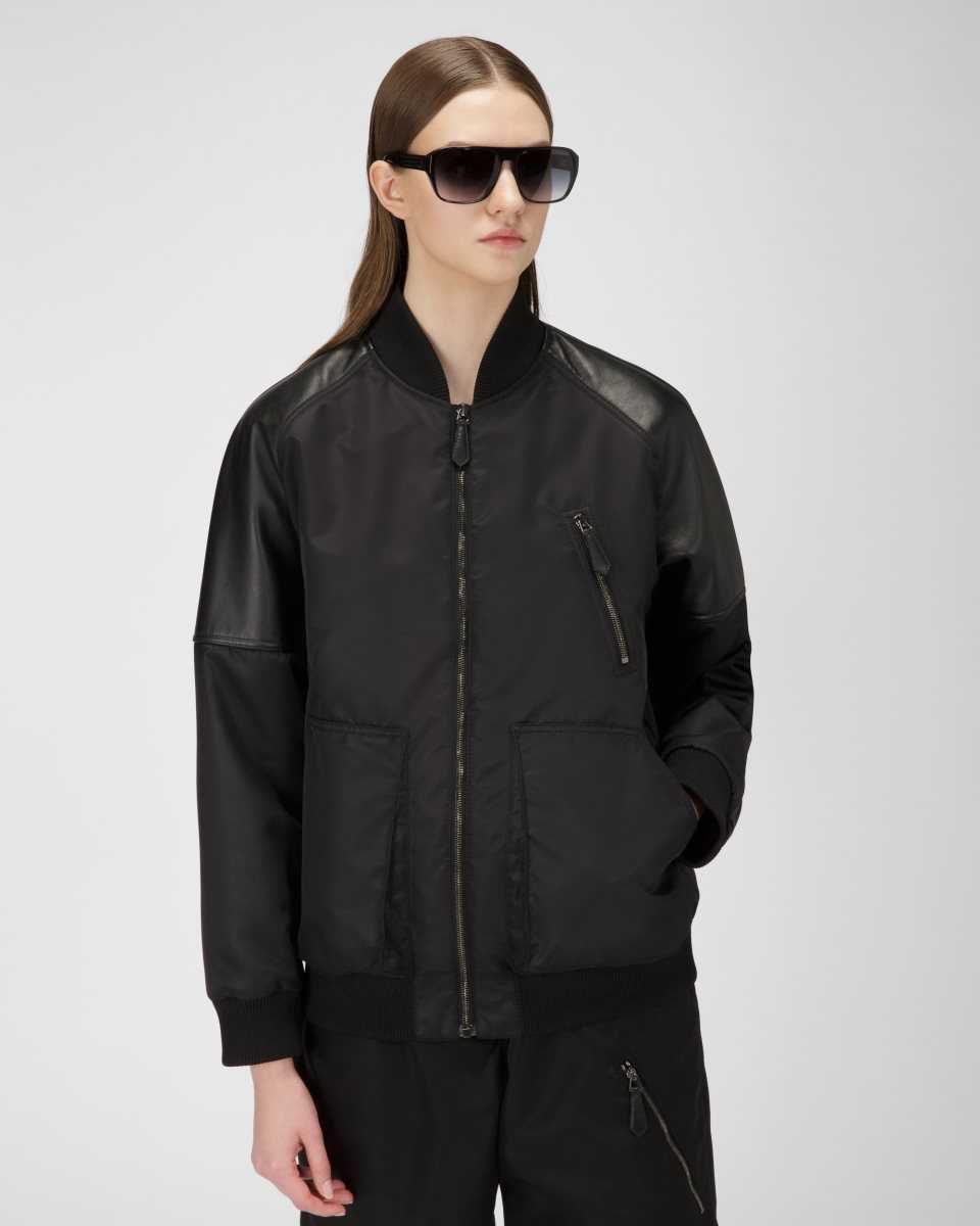 Bally Blouson Bomber Recycled Nylon Blouson Bomber Jacket Black | SDHYX2649