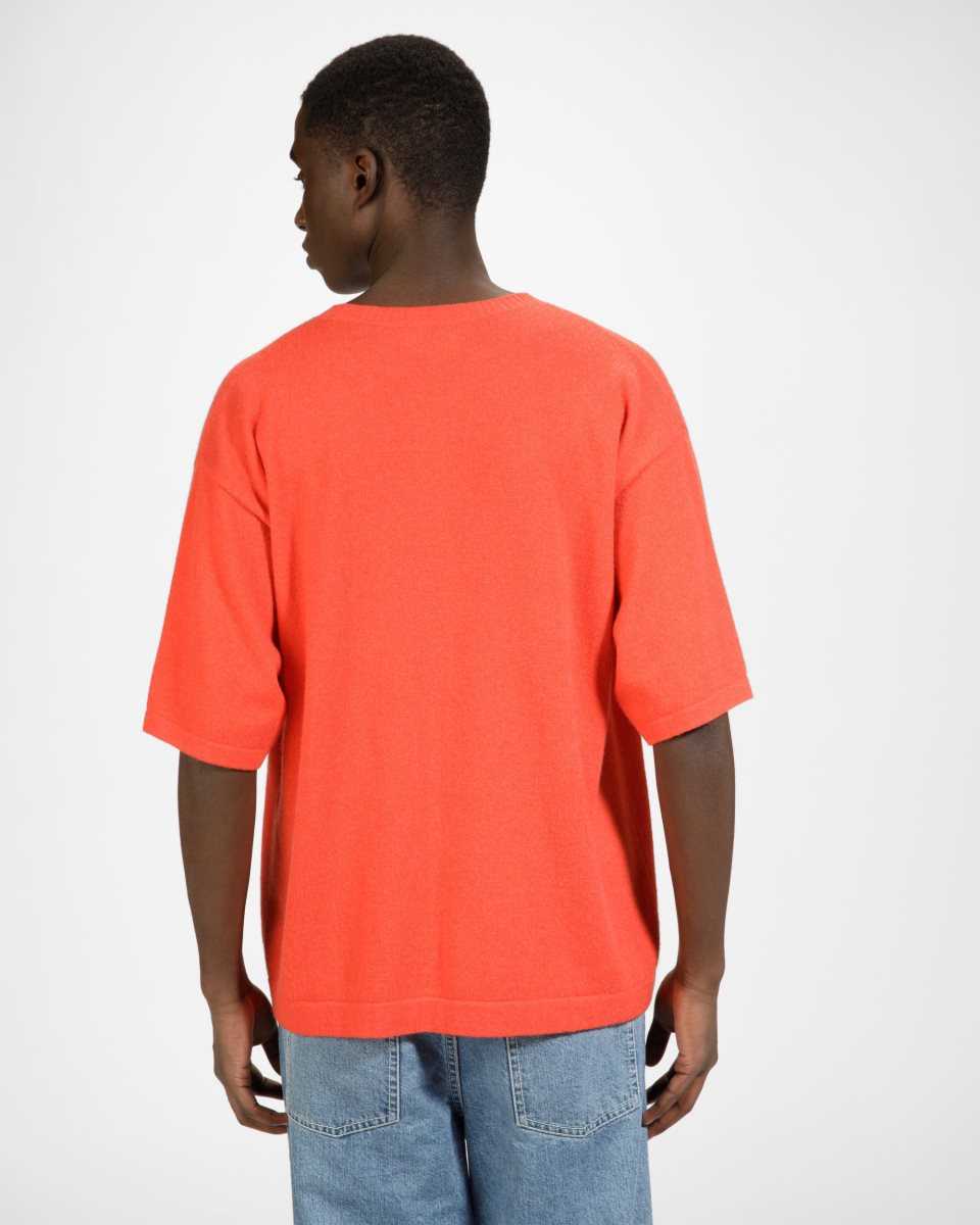 Bally Cashmere Knitted T-Shirt Orange | KBVWN5729