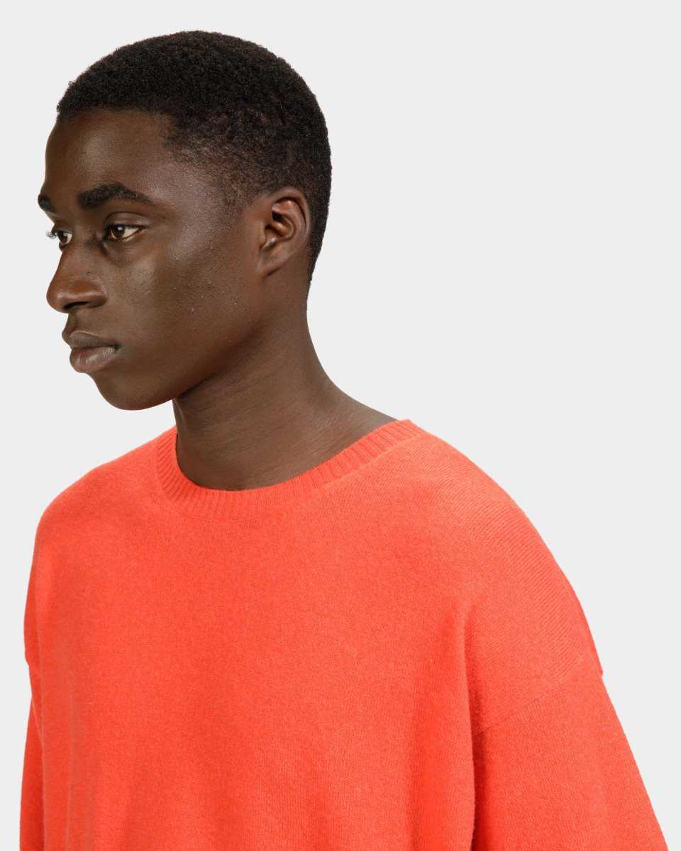 Bally Cashmere Knitted T-Shirt Orange | KBVWN5729