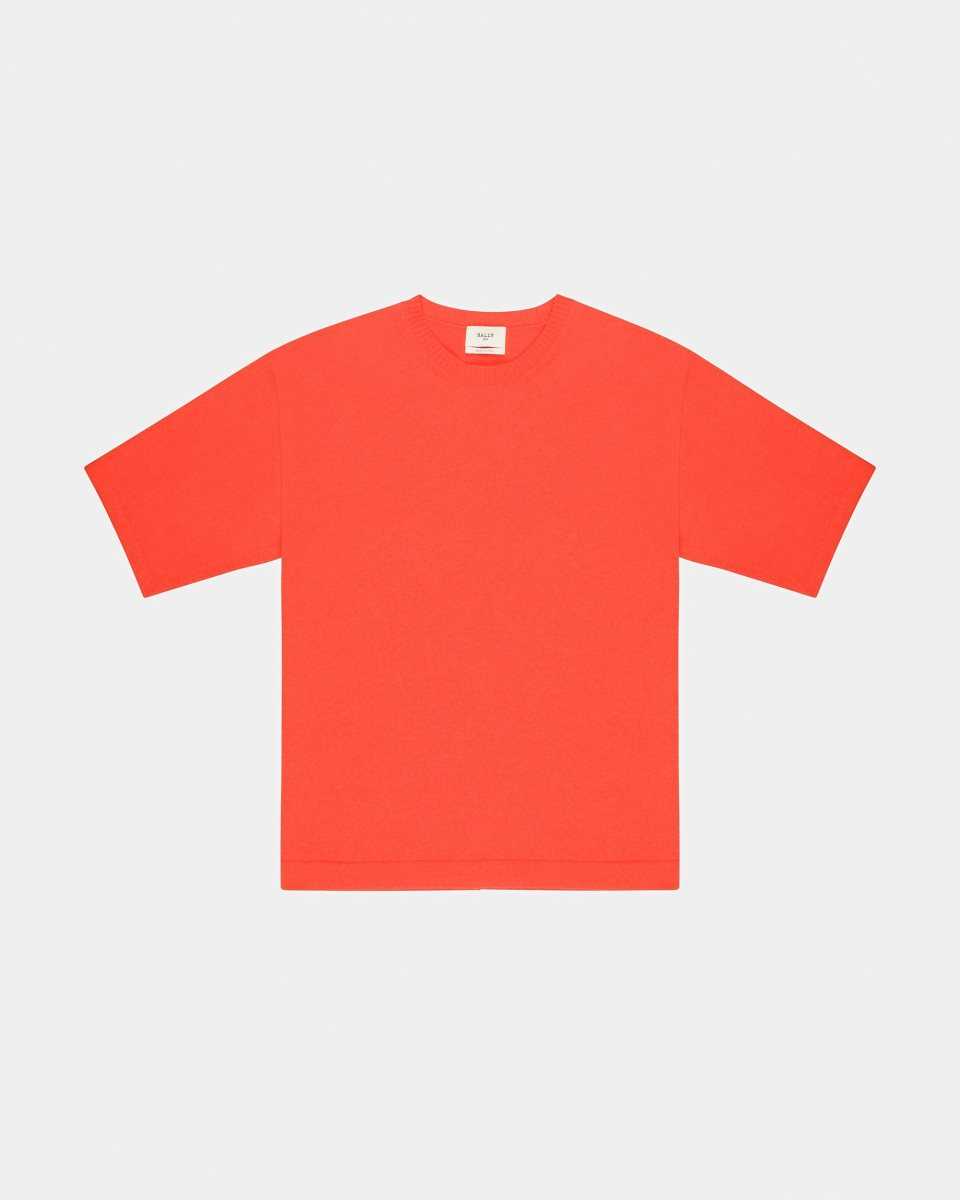 Bally Cashmere Knitted T-Shirt Orange | KBVWN5729