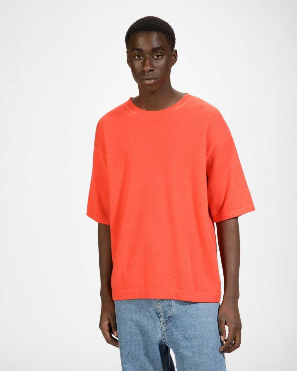 Bally Cashmere Knitted T-Shirt Orange | KBVWN5729