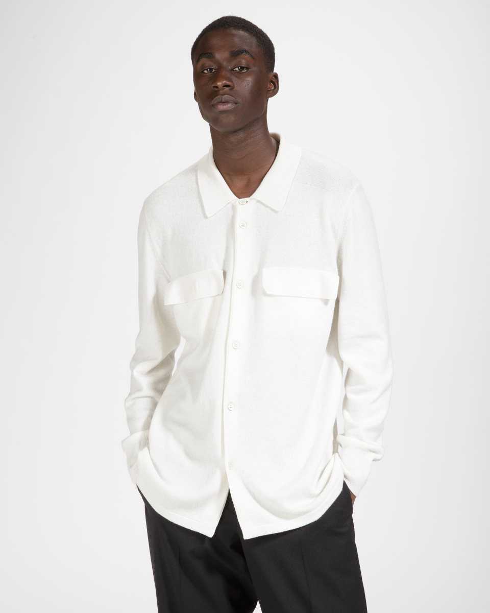 Bally Cashmere Shirt White | HGLRB0912