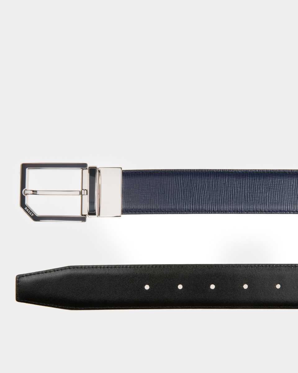 Bally Charlton Leather 35mm Belt Blue | EIVUP6924